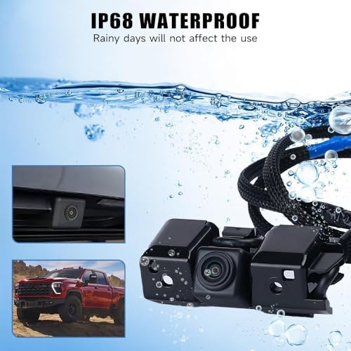 Image of Rear View Backup Camera Parking Assist Camera Compatible with Chevy Silverado GMC Sierra 1500 2500HD 3500HD 2014-2015 Replace OEM Number 22803702 23306741 PAC13 590082