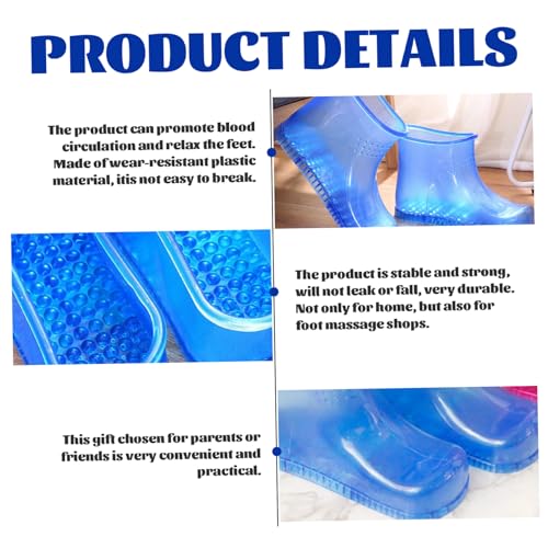 Zapatos de plástico para baño y masaje térmico de pies, azul miniatura 3
