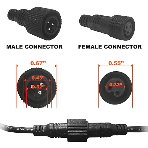Miniatura 4 de Cable de cable de extensión de 6.6FT para la barra ligera estroboscópica del vehículo LED del asesor de tráfico de advertencia del LED