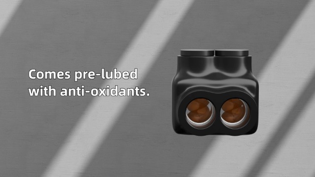 Image of RVBOATPAT Insulated Multi Tap Connector 3 /0-6 AWG 2 Port Aluminum Wire Connector Black Electrical Cable Connectors Dual Entry 7 /32 inch Allen Hex - 6 Pack