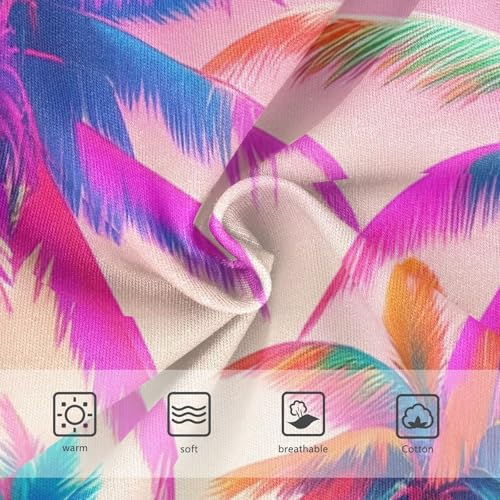 Tropical Colorful Palm Neon Toddler Underwear Custom 2t Cotton Girl Panties Cute Durable Undies Kids Briefs3