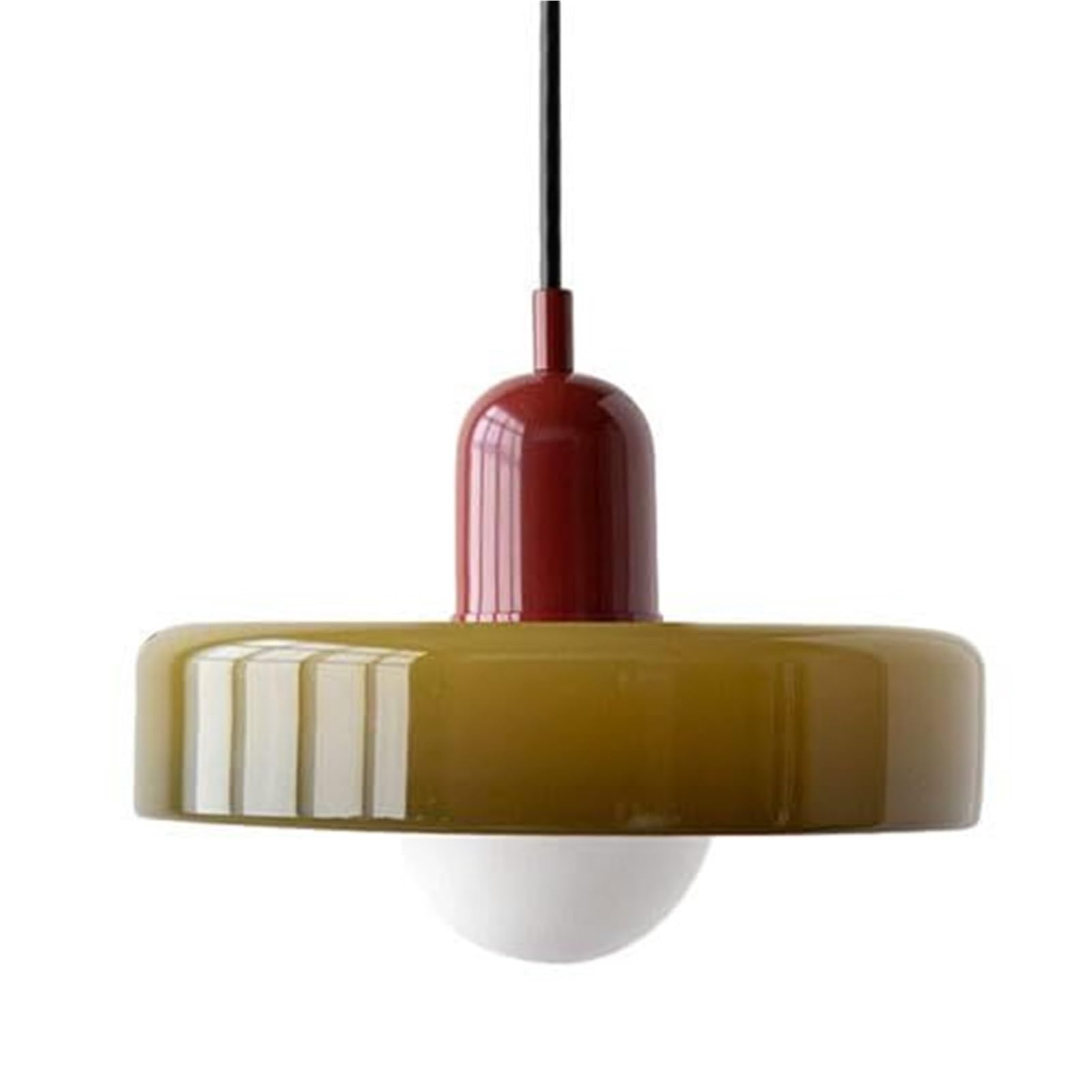 HUAYUSEDF Nordic Industrial Glass Pendant Lamp Chandelier Hanging Lighting Ceiling Fixture E27 Single Head Personalized for Cafe Hotel Restaurant