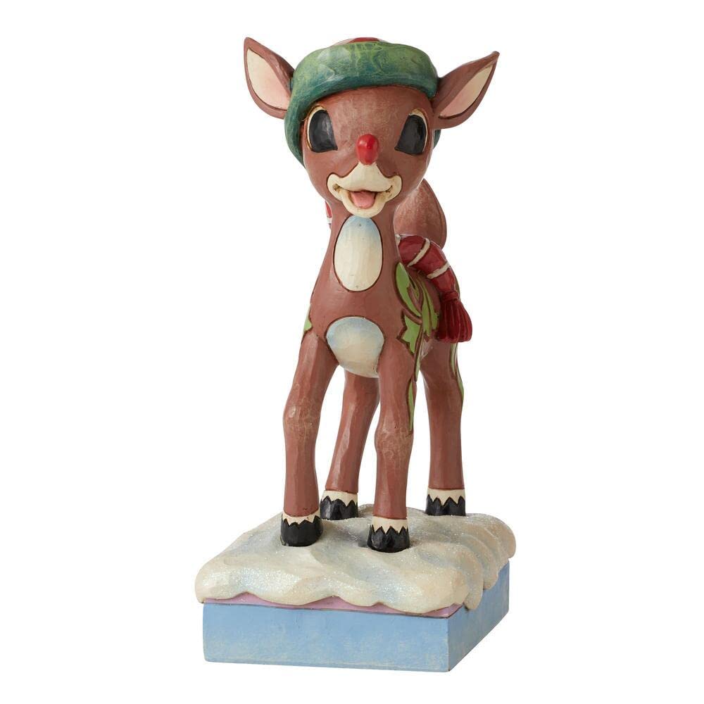 Enesco Jim Shore Rudolph La Renna Dal Naso Rosso Ornamento Appendibile, 10 Cm