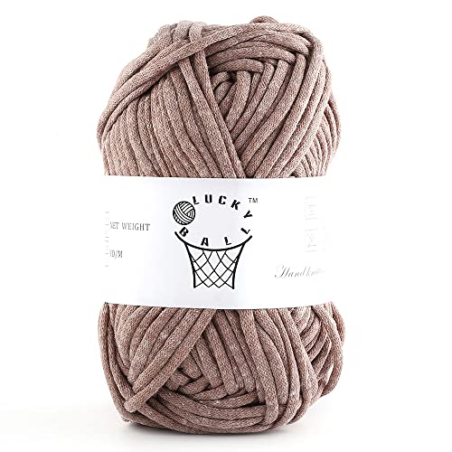 Image of 100g Yarn for Crocheting and Knitting,66yds /60m Cotton Yarn for Beginners,Cotton-Nylon Acrylic Blend Yarn for Beginners Crochet Kit Making(Cafe Au Lait)