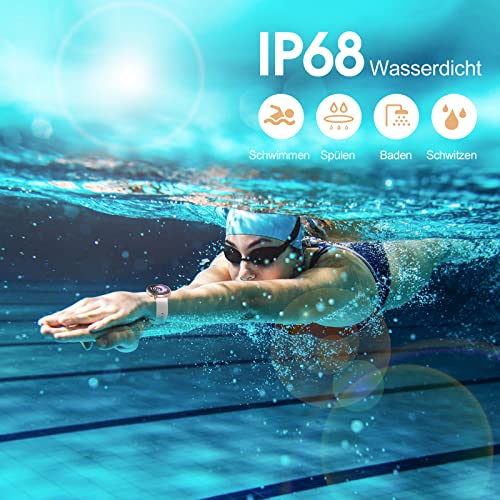 TUYOMA Smartwatch Damen, 1,3 Zoll Touchscreen Fitnessuhr Damen, IP68 Wasserdicht Sportuhr Schrittzähler mit Herzfrequenz, SpO2, Schlafmonitor, für iOS und Android - Image 6