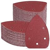 Coceca 150pcs Mouse Detail Sander Sandpaper Sanding Paper Assorted Sanding Pads 40 80 120 180 240 Grits 5 Hole...