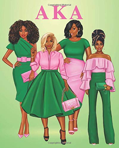 AKA: Sorority Blank Lined Journal Notebook 125 Pages