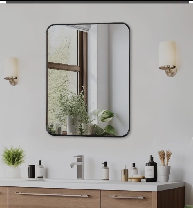 CDM Modern Frameless Wall Mirror 12x18 – Sleek Design with Polished Edges – Great for Minimalist Homes, Offices, or Bathrooms – Space-Saving and Easy to Mount-image-7