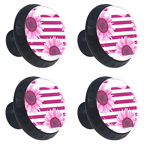 Boutons de placard ronds en verre boutons de meuble tournesol 30mm - 2