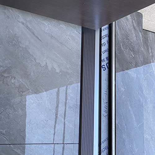 Reductor de umbral de puerta de aluminio plateado de 115 cm 8