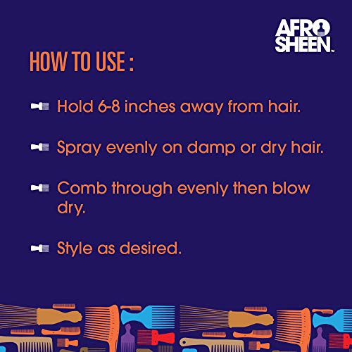 Afro Sheen 'Fro Out Blow-Out Spray. Protects Hair & Controls Fizz. 6 Oz. #TOP2