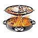 Hot Pot with Grill, Hot Pot Electric with Dual Temperature Control, Hot Pot with Divider 110V Smokeless Multifunctional Non-stick Portable Shabu Split Korean BBQ Grill for Family Dinner Party(Black)