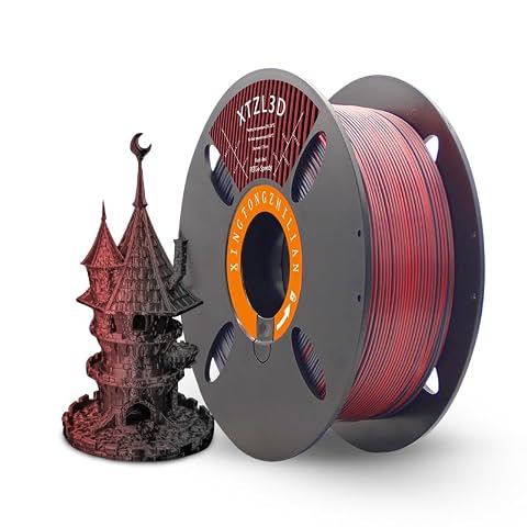 Rapid PETG Filament 1.75mm Black Red 1KG, High Speed Up to 600mm/s 3D Printer Filament Dimensional Accuracy +/- 0.02 mm, 1kg Cardboard Spool(2.2lbs) Fits for Most FDM 3D Printers