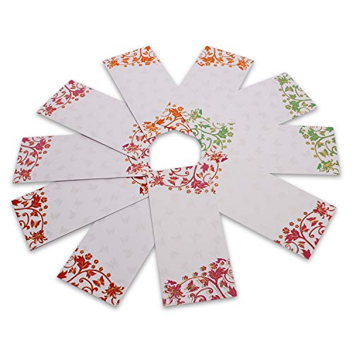 DEVIKA Premium Shagun - Sobres de regalo para dinero (50 unidades, 19 x 9 cm, lámina de oro blanco y plata, varios colores, para Navidad, cumpleaños, graduación DGE3 (50)