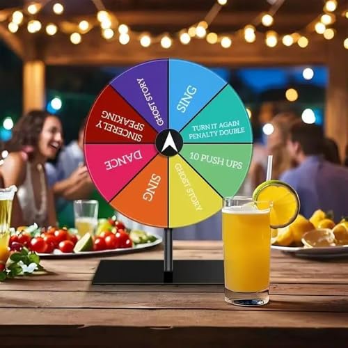 Roue de La Fortune Spinning Prize Wheel avec Slot Personnalisable Roulette Fortune Roue pour Jeux de Loterie Jeux de Mots Carnaval Fête – vue 4