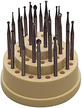 24 Piece Master Swiss Round Cup Hart Setting Bur Set Jewelry Making Rotary Tools
