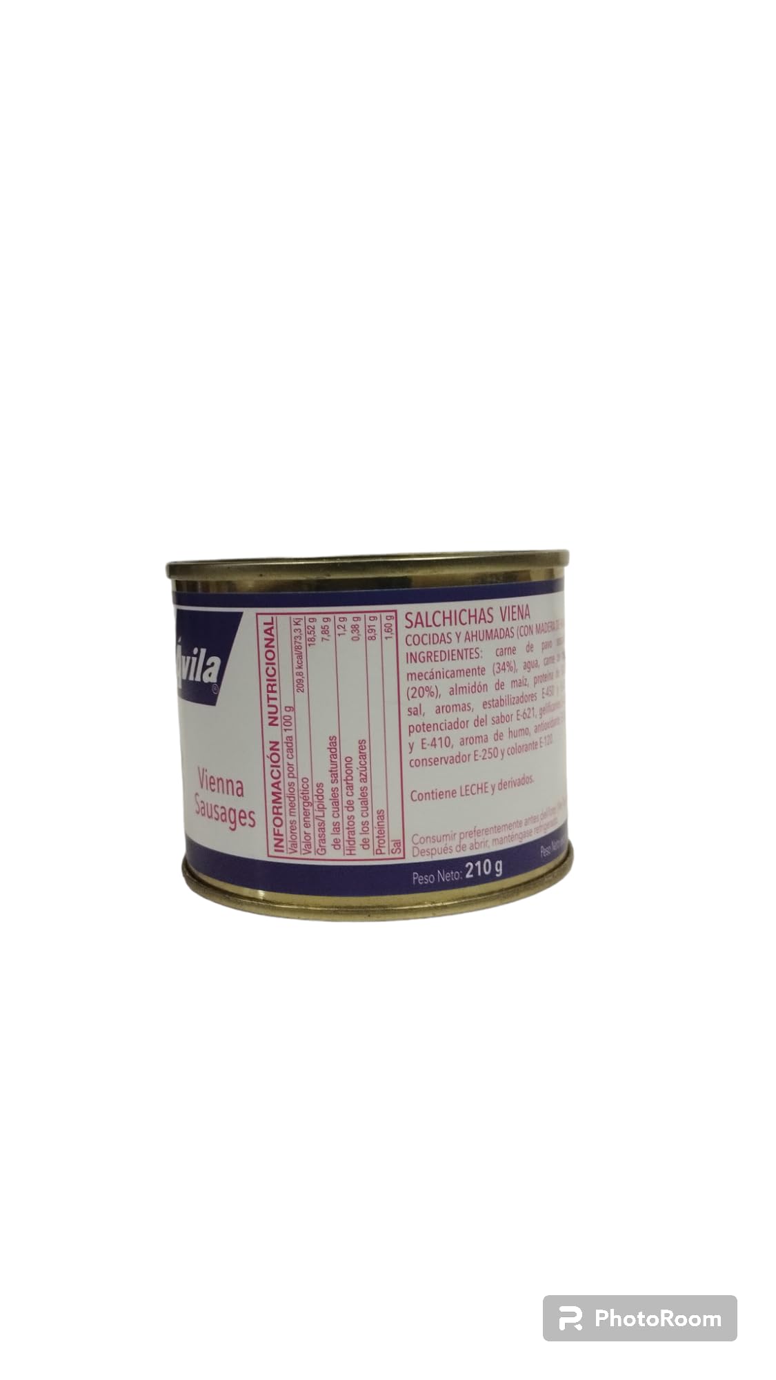 Salchichas Viena En Lata - Ávila - Cocinadas y Ahumadas (Con madera de haya) - 210 g