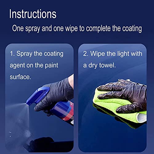 Megacephalus Car Coating Agent Nano Hand Spray Crystal Car Paint Waxing Glazing Crystal Liquid Spray, Car Glass Polishing Glass Oil Film Removing Paste, Car Windshield Oil Film Cleaner (1Pcs) #TOP3