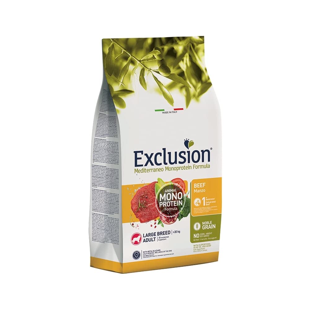 Exclusion Diet Exclusion MEDITERRANEAN MONOPROTEIN Noble Grain Dog Adult Large Beef 12