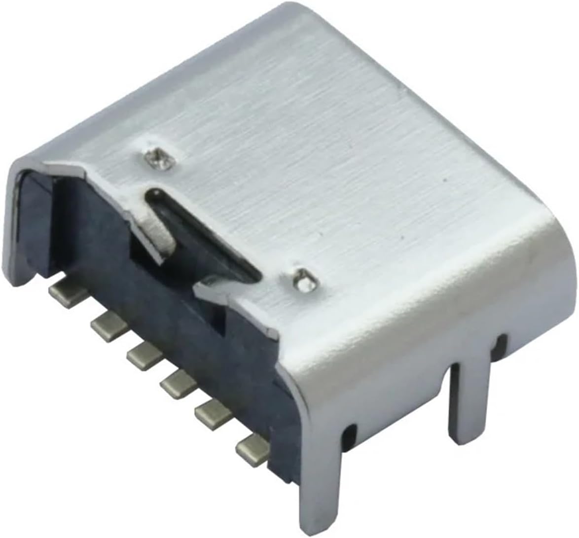 1000pcs/lot USB Type C 6 Pin SMT Socket Connector USB 3.1 Type-C Female Placement SMD DIP for PCB DIY high Current Charging