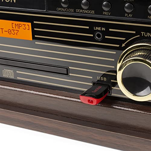 Fenton Memphis Platine Vinyle Bluetooth Dab/FM – Bois Foncé, Lecteur CD/Cassette, MP3, Port USB Lecture et Enregistrement, Prise Casque, Idéal pour Décorer Votre Intérieur et Écouter Vos Musiques - Les Beatles, Paul McCartney, John Lennon, RIngo Starr, George Harrison Fenton Memphis Platine Vinyle Bluetooth Dab/FM - Bois Foncé, Lecteur CD/Cassette, MP3, Port USB Lecture et Enregistrement, Prise Casque, Idéal pour Décorer Votre Intérieur et Écouter Vos Musiques – Image 7