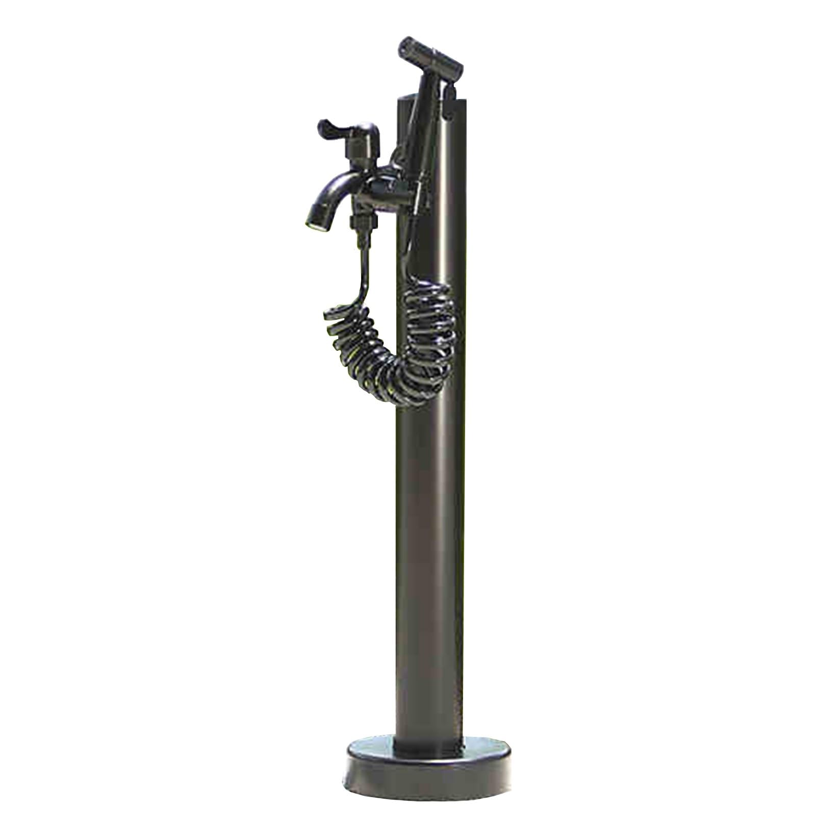 WOTZOV Faucet Water Column,304 Stainless Steel Standing Fountain Tap - Cylindrical Outdoor Water Column Faucet, 23.6In With Spout For Garden Watering, Washing & Irrigation, Durable &，60cm/23.6in
