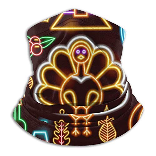 Preisvergleich Produktbild Yaxinduobao Gesichtsschutz Herbst Erntedankfest Neon Türkei Familie Haushalt Abendessen Halswärmer Winter Fleece Hals Gamasche Skischlauch Schal Für Männer Frauen Kaltes Wetter Gesichtsschutz