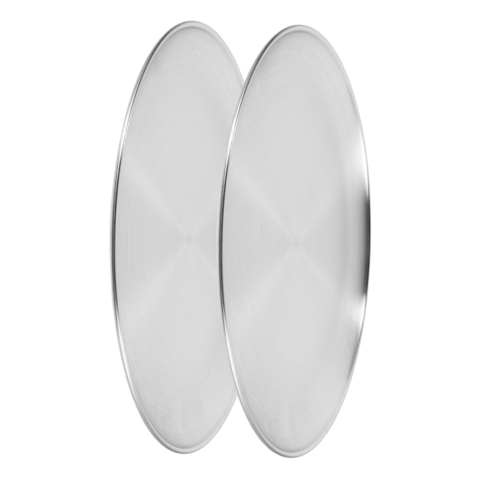 Plaque à acier inoxydable antiadhésive ronde 30 cm lot de 2 plat de service cuisson