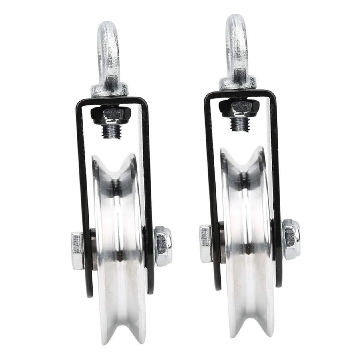 Amosfun Fitnessgeräte Schwenkrolle 2 Satz aus Aluminiumlegierung Silber