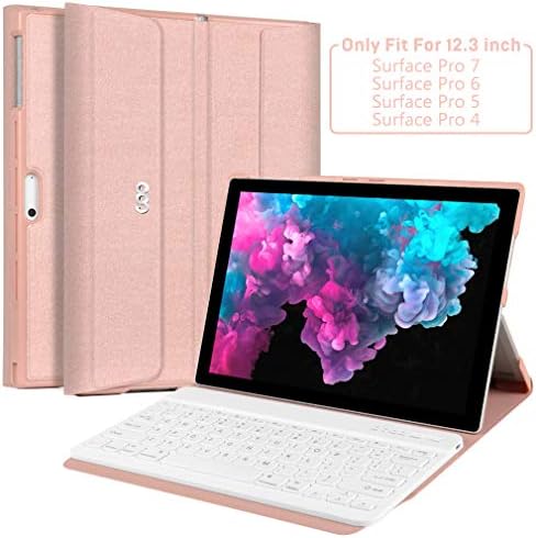 Microsoft Surface Pro 7 Case with Keyboard，Keyboard Case for Microsoft Surface Pro 7 (2019/Surface Pro 6 (2018) / Surface Pro 5(2017)/ Surface Pro 4 (2015) 12.3 inch Tablet