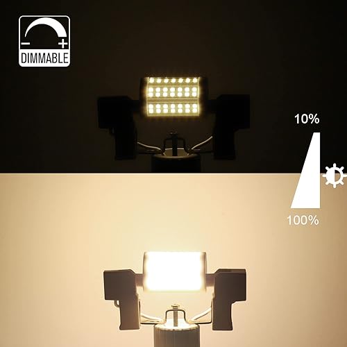 Miniatura 3 de R7S Bombilla LED de 3.071 in, luz de inundación J78 regulable de 150 W, 150 W, halógeno T3 de repuesto para lámpara de pared Torchiere, luz de