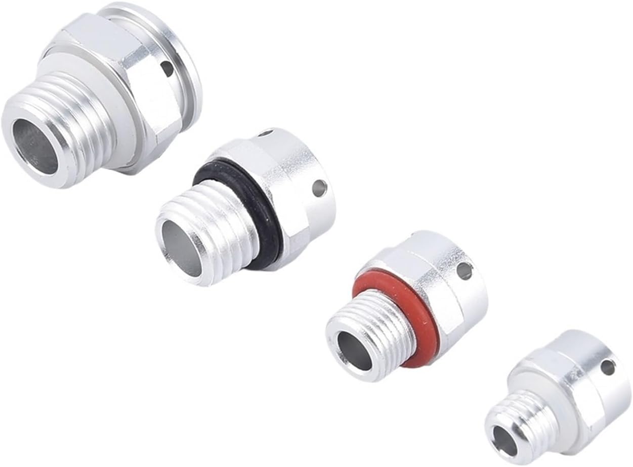 Waterproof Air Vent Valves 1pc Aluminium Alloy Waterproof Air Vent Valve M5-M20 Screw In Protective Plug Heat Dissipation Pressure Relief(M6x1 10PCS)