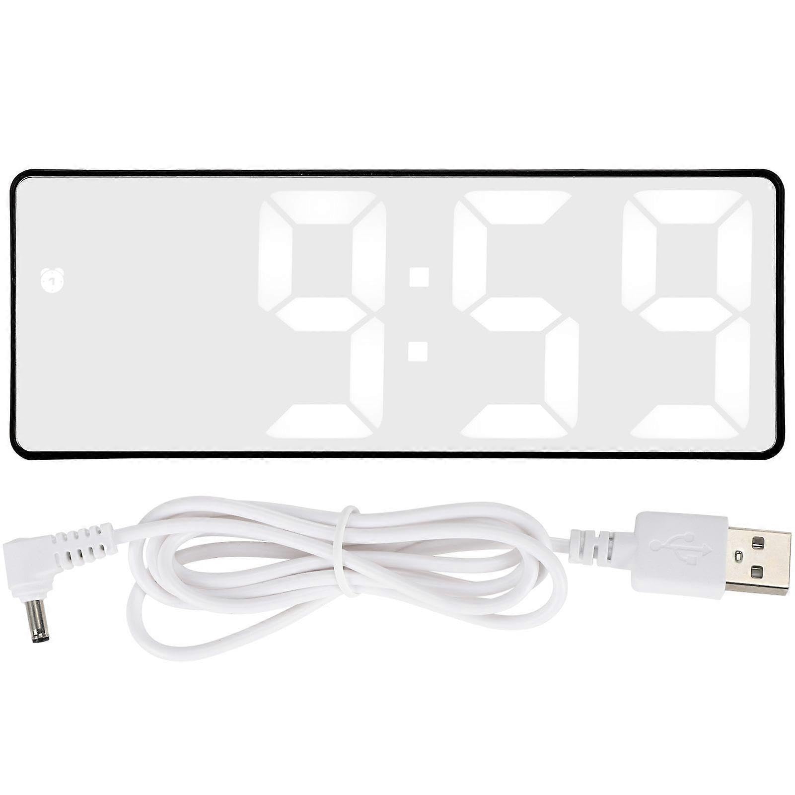2025 Latest Model LED Mirror Alarm Clock USB Electronic Digital Table