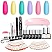 Modelones Gel Nail Polish Starter Kit Candy Colors Portable Nail Art Kit for Travel