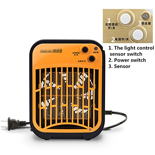 xagoo® exterminador de insectos LED Control de la luz inteligente con ventilador, sin tintes lavables materiales tóxicos 4 W, negro