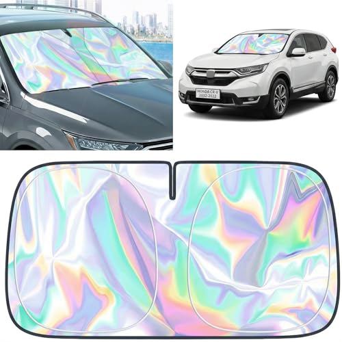 for Honda CRV 2012-2022 Windshield Sun Shade - Foldable Windshield Cover Sun Shade for CR-V Accessories Protect Car from Sun Rays Overlapping UV Reflective Window Sunshade