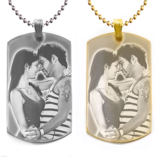 Custom Photo Engraving Dog Tag Necklace - Personalized Jewelry for Lover, Mom, Dad, Friend, Family & Pet Lovers - Cherished Memorial Gift4