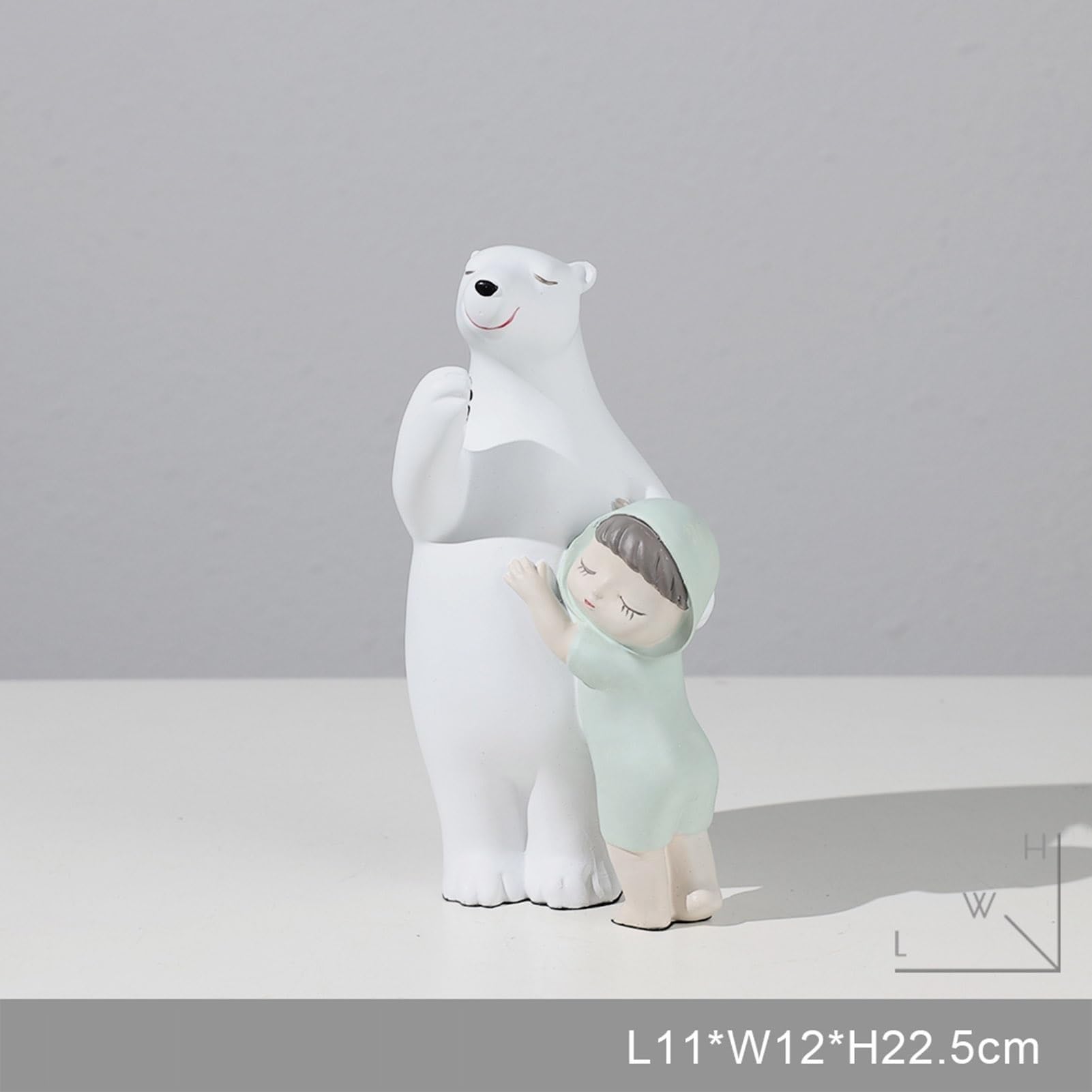 Estatua Decorativa Arte Escultura - Esculturas Decorativas De Ositos Polares Bebés, Adornos para El Hogar/Oficina/coleccionables, Accesorios De Decoración, Regalo(11 * 12 * 22.5cm)