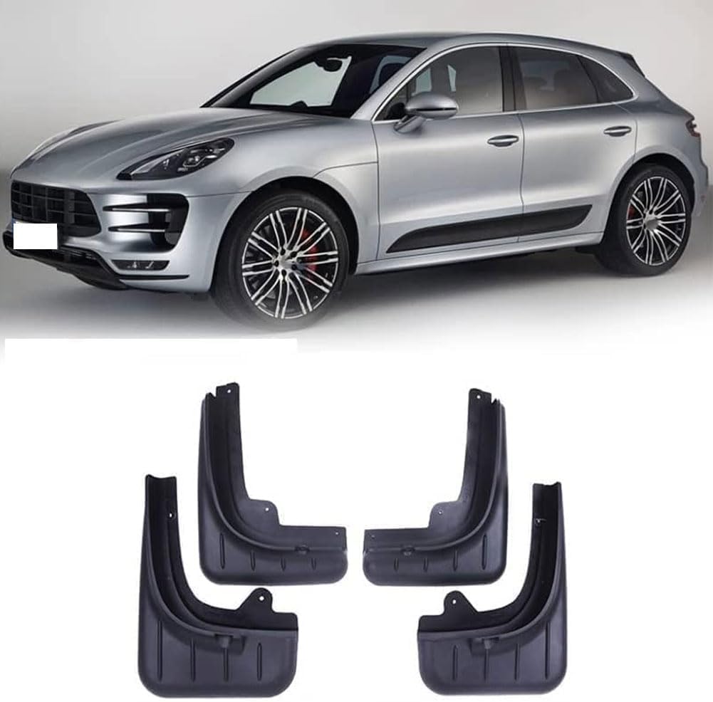 lijiazhe Front and Rear Mud Flaps Splash Guard for Porsche Macan 2014-2023, No Drilling Auto Mudguards.