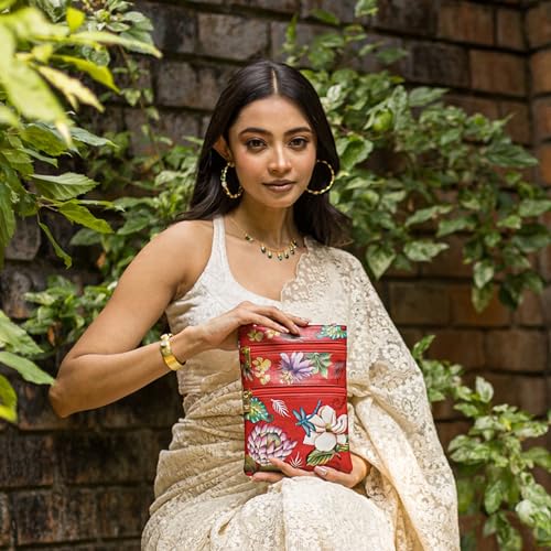 Image of Anuschka Women's Leather Crossbody Bag - Hand-Painted Genuine Leather Handbag with Pockets for Everyday Use - 448