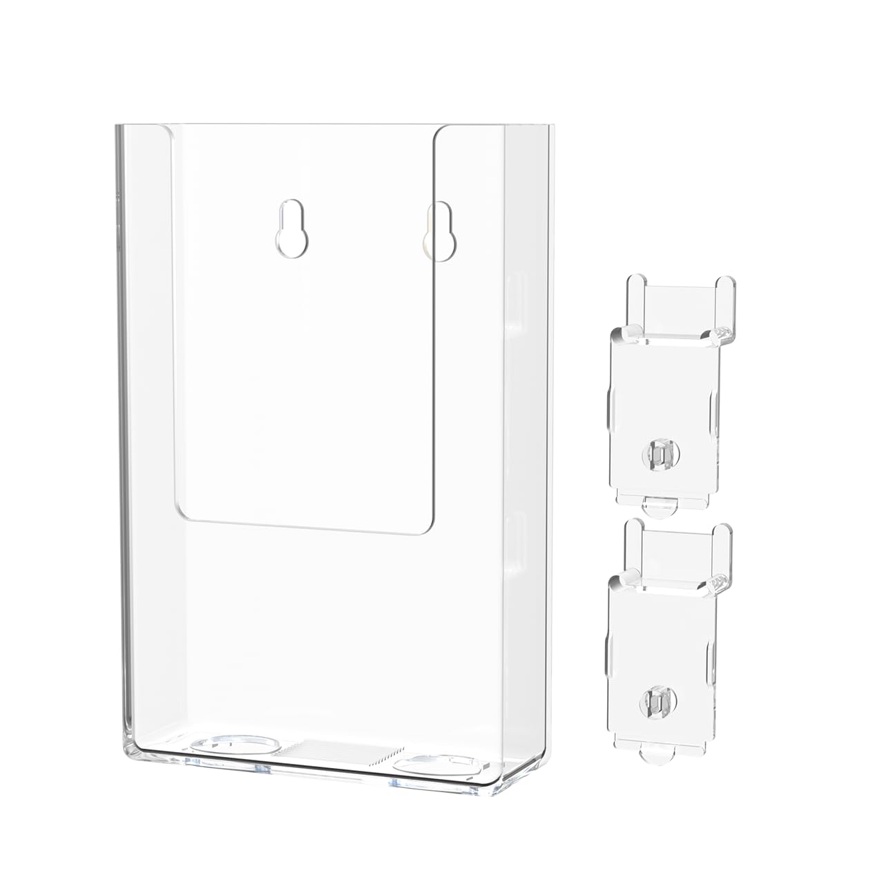 Marketing Holders Slatwall Trifold Holder Holds 4 Inch Literature Brochure Bin Literature Display Menus Pamphlets Advertising Hotel Lobbies Clear Plastic