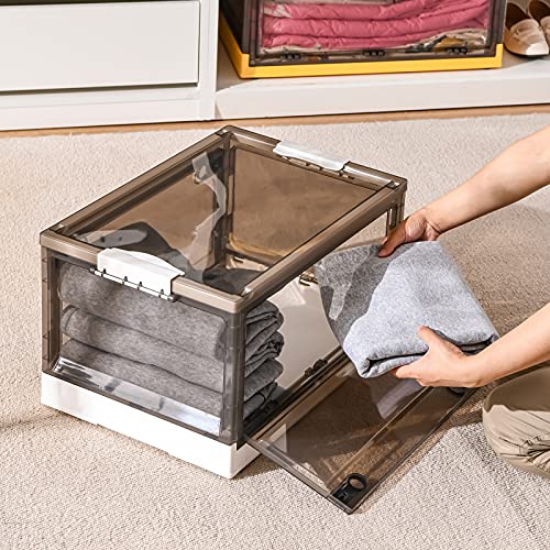 Amazon｜3個セット 収納ボックス 前後開き 折り畳み 蓋付き