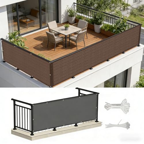 Brise vue avec oeillets 120x240 cm brise-vent résistant aux UV pour canisse terrasse