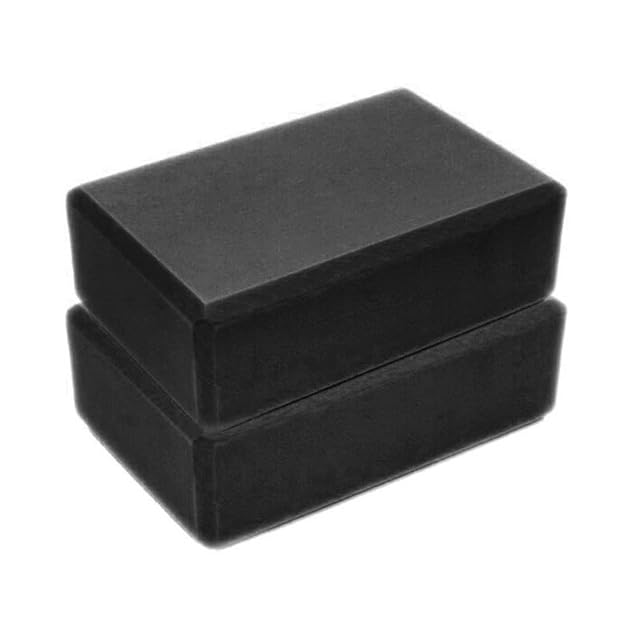 Yoga Blocks Black 2 Pack Supportive Latex-Free EVA Foam Yoga Blocks Set 9x6x3 Non-Slip Surface High Density Lightweight