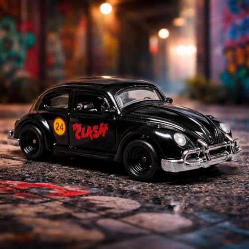 Image of 1:64 Scale Die Cast Metal Toy Car with Free Rolling Wheels Mini Collectible Metal Model Vehicle for Kids Boys Girls Realistic Display Car Toy Birthday Return Gift Black Color