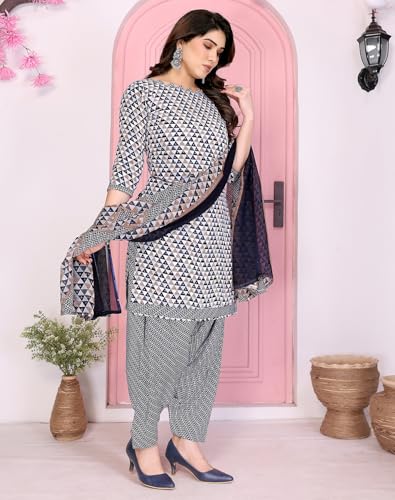 Image of Yashika Unstiched Crepe dress materials | Crepe Salwar Suit for women with dupatta | suit material for women unstitched