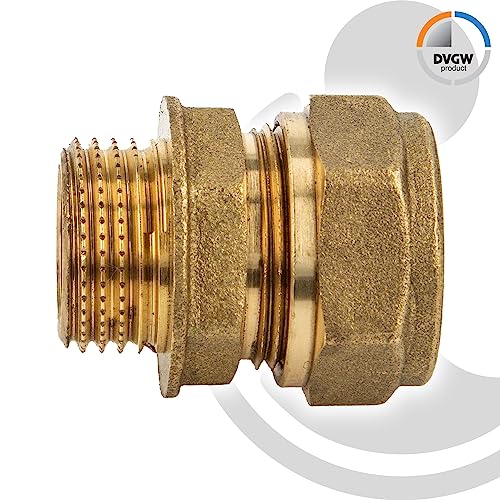 tecuro MS-Klemmringverbinder, Einschraubverschraubung mit zyl. Gewinde 18 mm x 1/2 AG