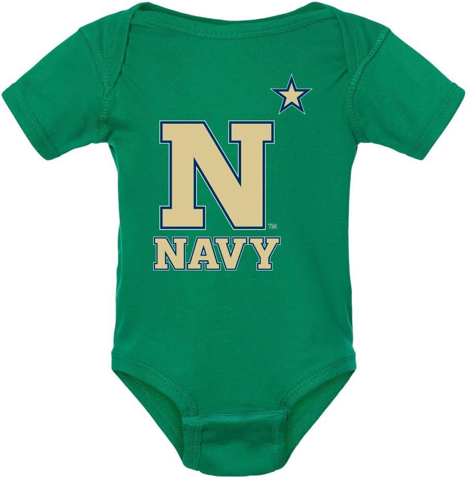 CornBorn United States Naval Academy Midshipmen Baby Clothes | Infant Romper | Choose Your Design