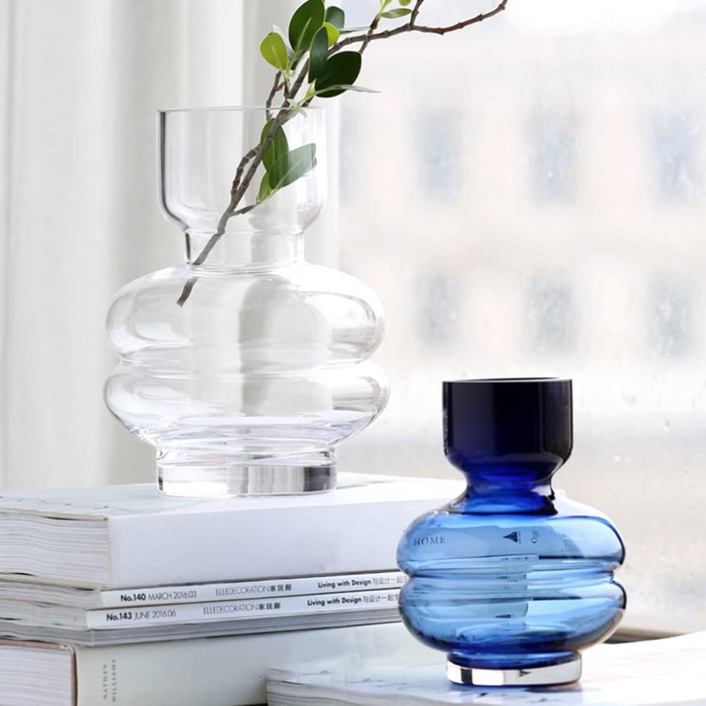 Zerodeko Glass Vases Glass Vases Nordic Minimalist Style Vase Hydroponic Vase Transparent Plant Pots Modern Centerpieces Home Decoration Cylinder Cylinder