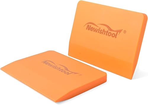 Miniatura 7 de NEWISHTOOL Escobilla de silicona suave, escobilla pequeña para vinilo, 2 piezas de espátula PPF para tintar ventana, rascador de hoja en V para